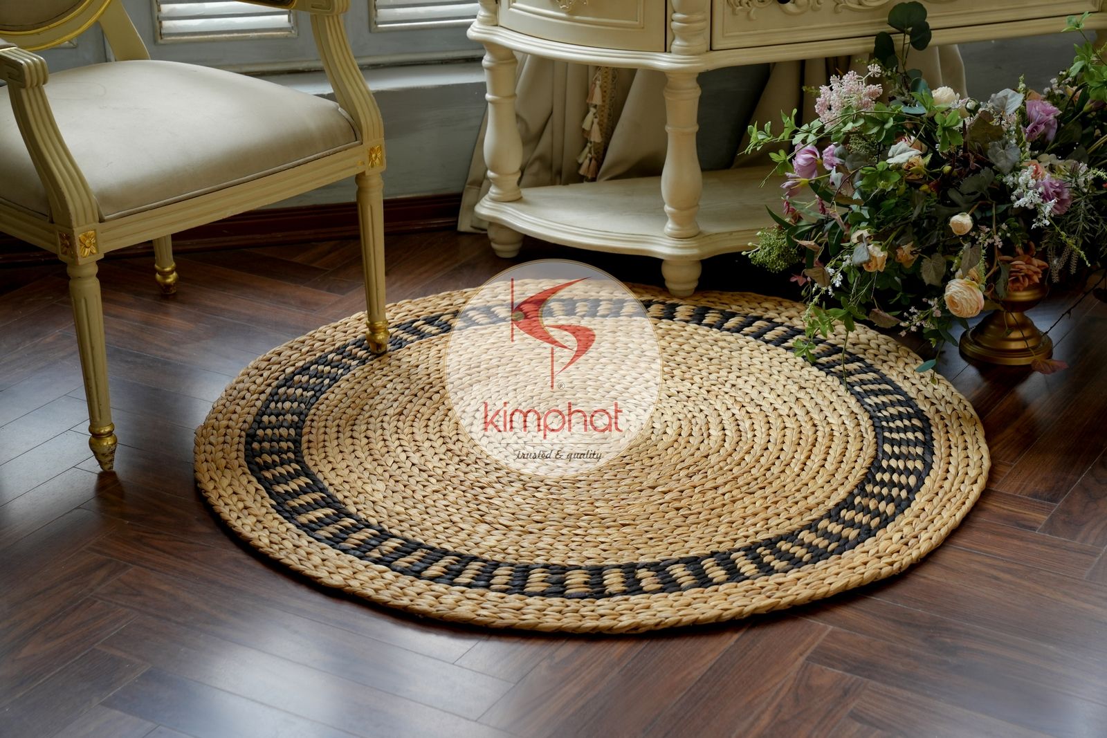 RW-2810: Hot Sale Hand Woven Water Hyacinth Rug