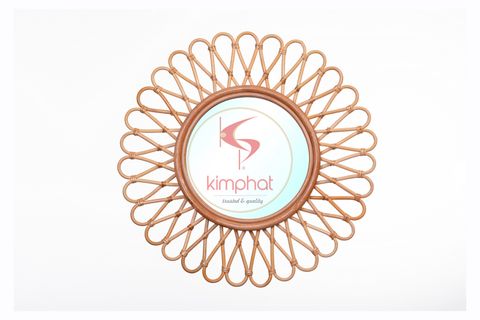  MR-2804: Interesting Round Rattan Mirror 