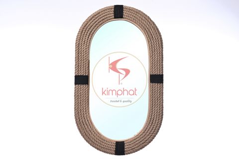  MJ-2808: Nice Woven Jute Mirror 