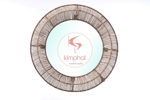  MJ-2811: Well-Formed Round Jute Mirror 