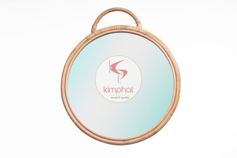  MR-2806: Cute Round Hanging Mirror Rattan 