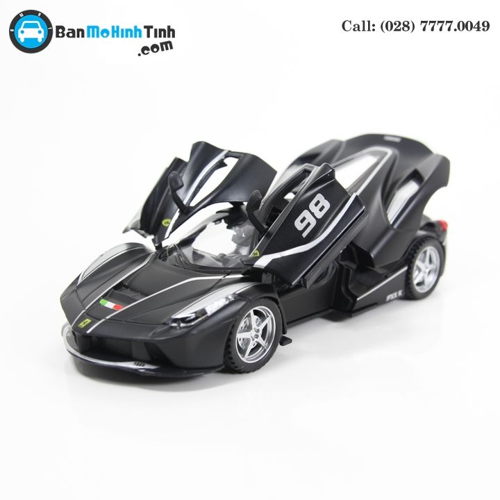 MÔ HÌNH FERRARI LAFERRARI FXX K NO.98 BLACK/ WHITE 1:32 DOUBLEHOUSES