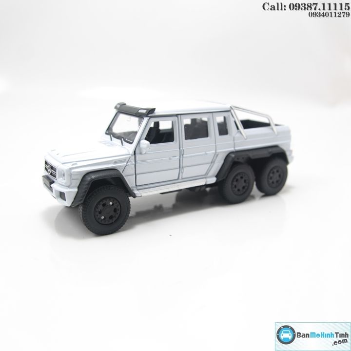 MÔ HÌNH MERCECES-BENZ G63 AMG 6X6 WHITE 1:36 WELLY