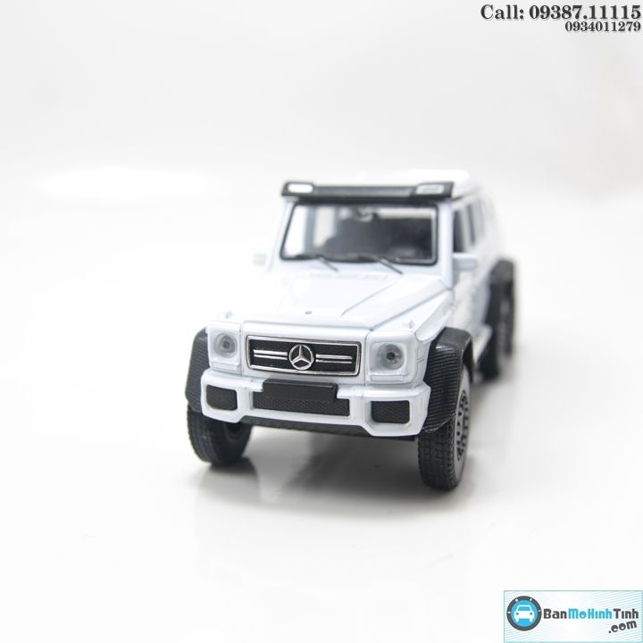 MÔ HÌNH MERCECES-BENZ G63 AMG 6X6 WHITE 1:36 WELLY
