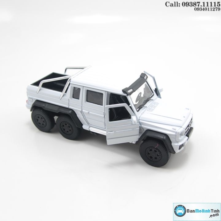 MÔ HÌNH MERCECES-BENZ G63 AMG 6X6 WHITE 1:36 WELLY