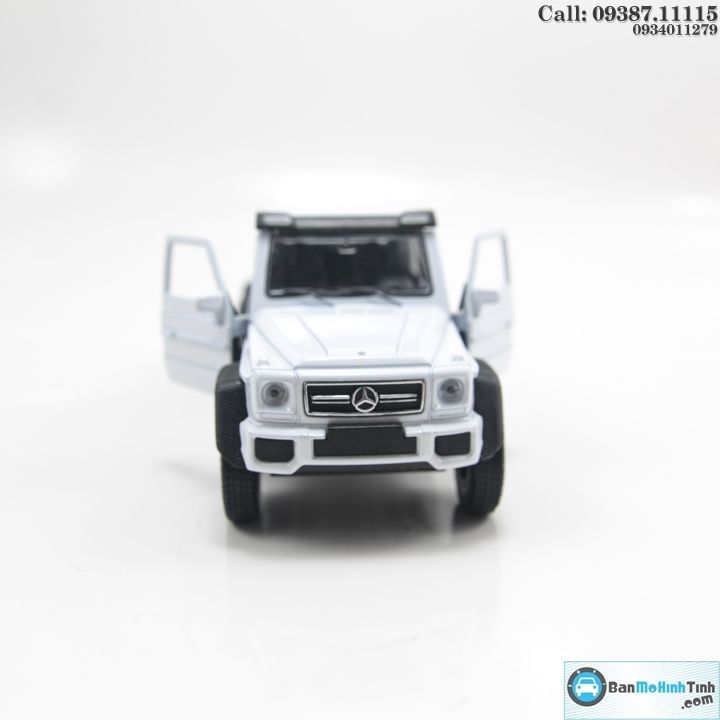MÔ HÌNH MERCECES-BENZ G63 AMG 6X6 WHITE 1:36 WELLY