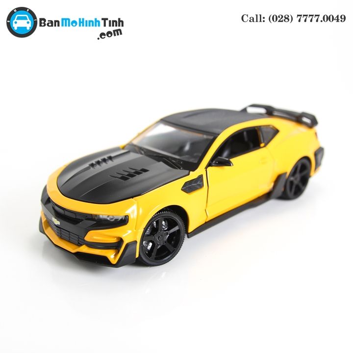 MÔ HÌNH CHELVOLET CAMARO ZL1 TRANSFORMERS BUMBLEBEE EDITION YELLOW 1:24 DOUBLEHOUSES