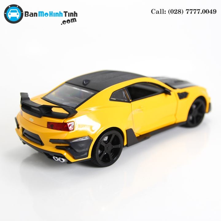 MÔ HÌNH CHELVOLET CAMARO ZL1 TRANSFORMERS BUMBLEBEE EDITION YELLOW 1:24 DOUBLEHOUSES