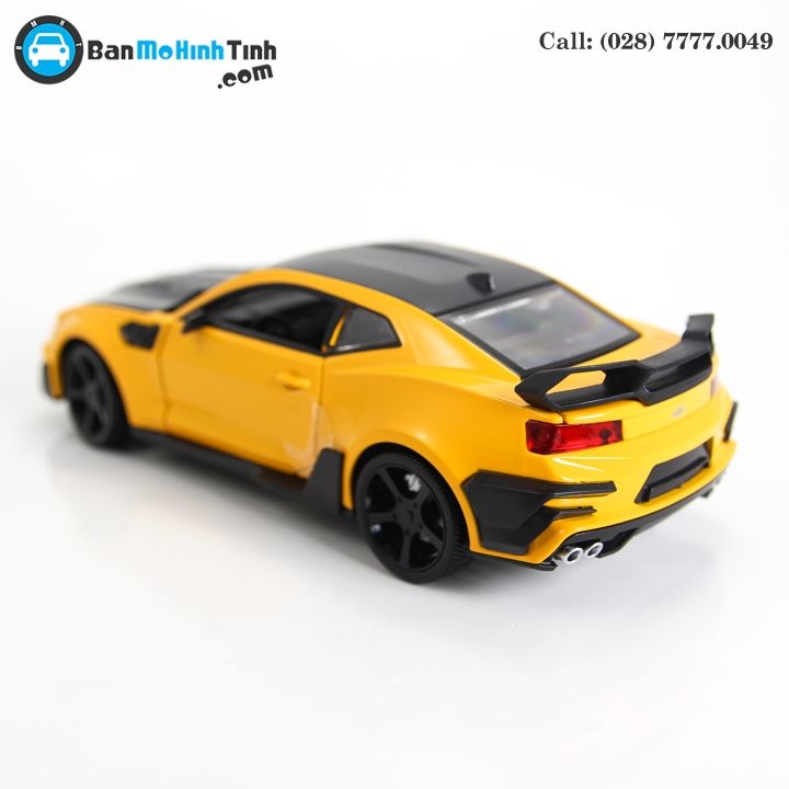 MÔ HÌNH CHELVOLET CAMARO ZL1 TRANSFORMERS BUMBLEBEE EDITION YELLOW 1:24 DOUBLEHOUSES