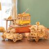 Mô hình gỗ lắp ráp 3D Classic Cable Car (Xe Điện Cổ Điển) (Wood Color) - Robotime TG505 – WP185