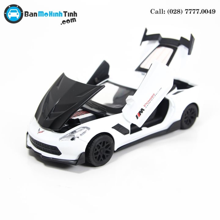 MÔ HÌNH CHELVOLET CORVETTE ZR1 WHITE 1:32 TYMODELS