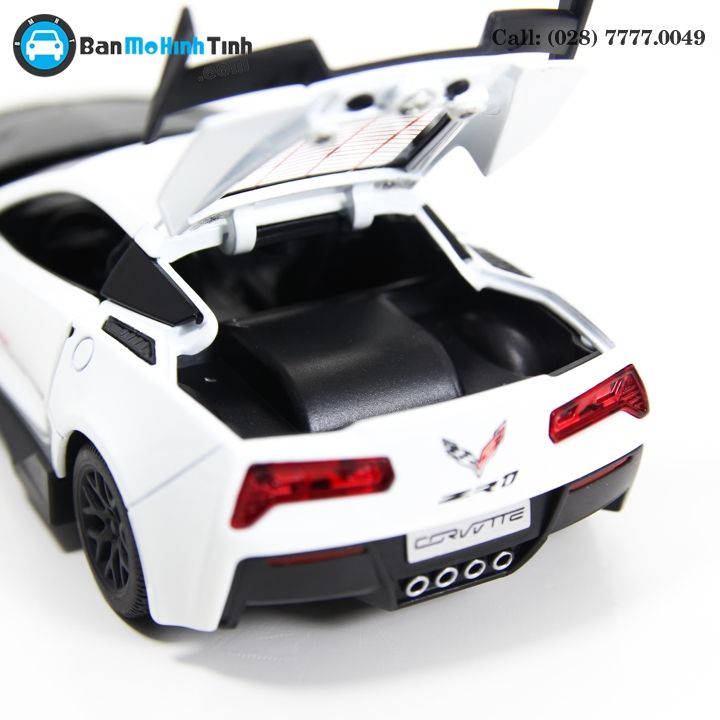 MÔ HÌNH CHELVOLET CORVETTE ZR1 WHITE 1:32 TYMODELS