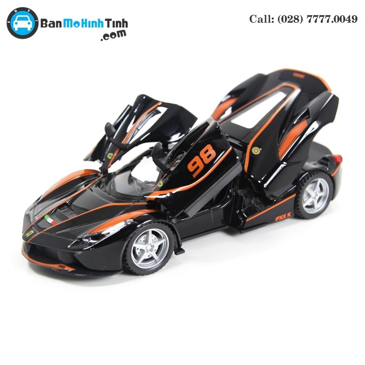 MÔ HÌNH FERRARI LAFERRARI FXX K NO.98 BLACK/ ORANGE 1:32 DOUBLEHOUSES