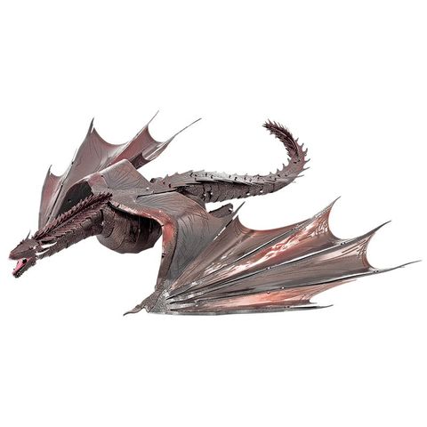 Mô hình kim loại lắp ráp 3D Drogon Dragon (Rồng Drogon) (Red, Black) Metal Head MP915