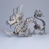 Mô hình kim loại lắp ráp 3D The Dragon (Con Rồng) (Silver) Steel Warcraft SW010