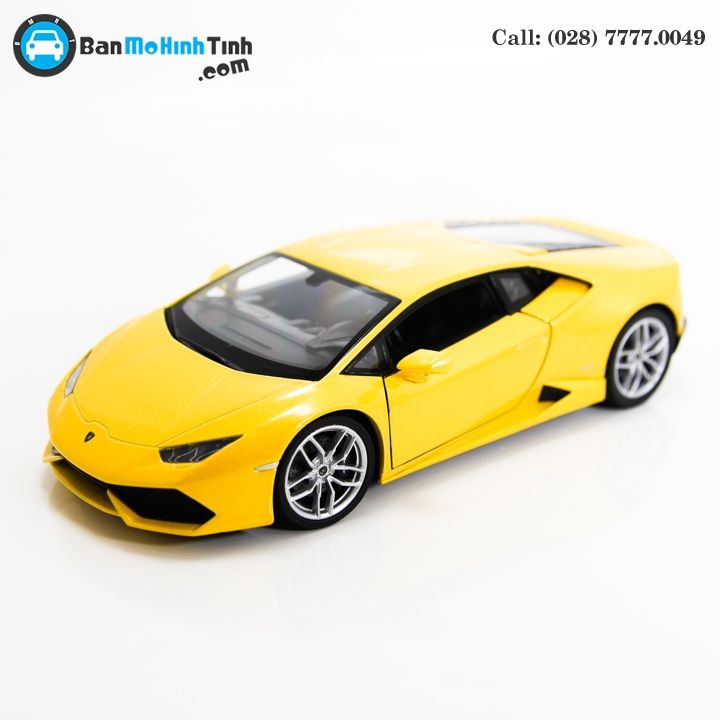 MÔ HÌNH LAMBORGHINI HURACAN LP610-4 YELLOW 1:24 WELLY - 24056Y