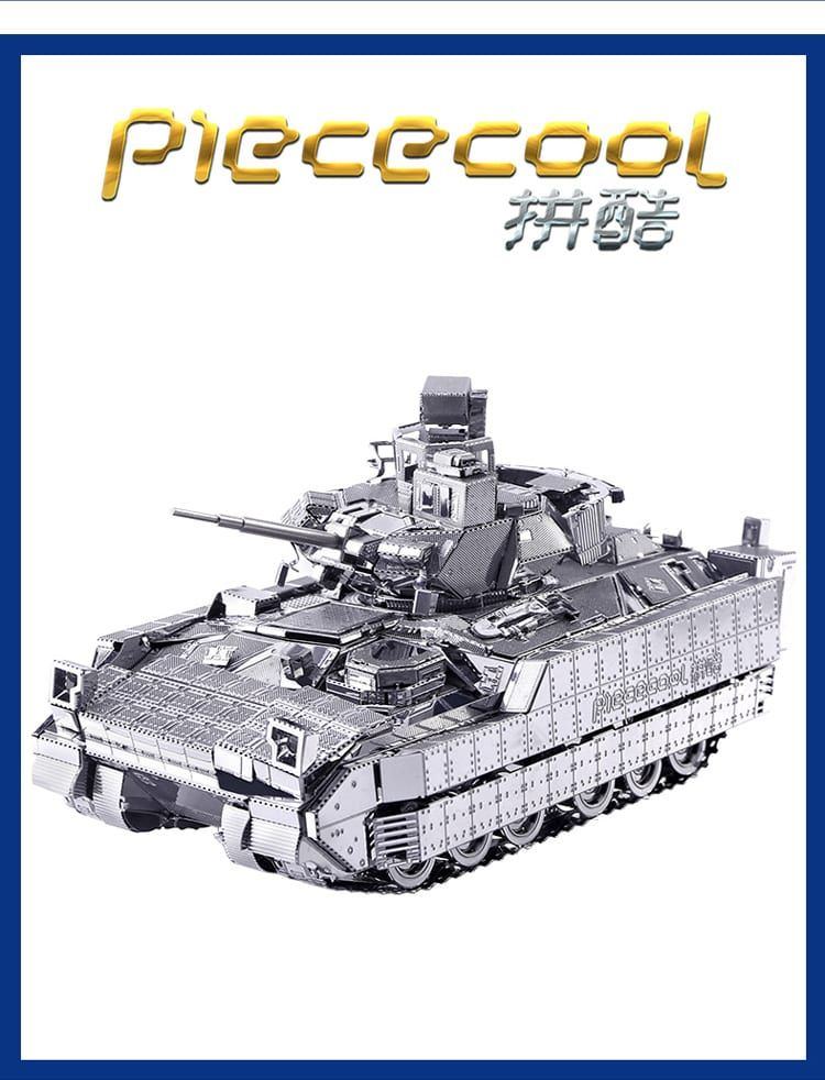 Mô Hình Kim Loại Lắp Ráp 3D Xe Tăng M2A3 Bradley IFV (Silver) – Piececool MP099