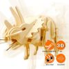 Mô hình gỗ lắp ráp 3D Robotic Triceratops (Khủng Long Ba Sừng) (Wood Color) - Robotime  D430 - WP037