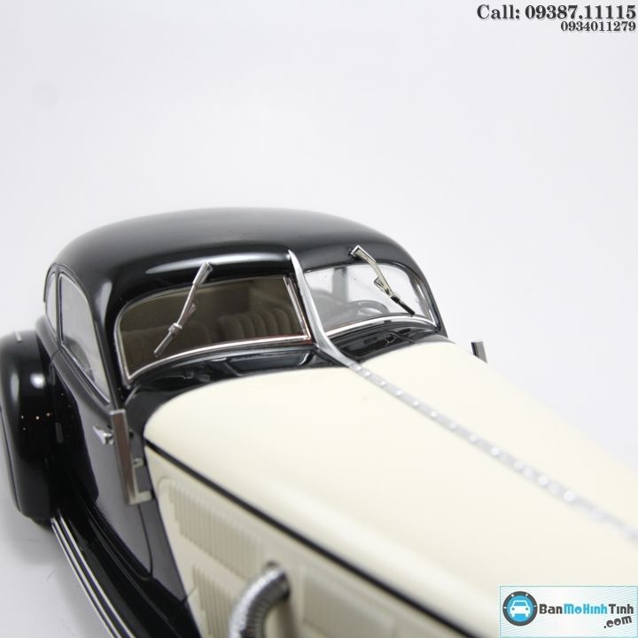 MÔ HÌNH MERCEDES 540K TYPE W24 BLACK/ WHITE 1:18