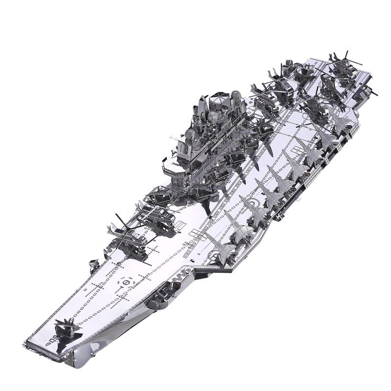 Mô Hình Kim Loại Lắp Ráp 3D Hàng Không Mẫu Hạm CV-16 Plan Liaoning (Silver) – Piececool MP147