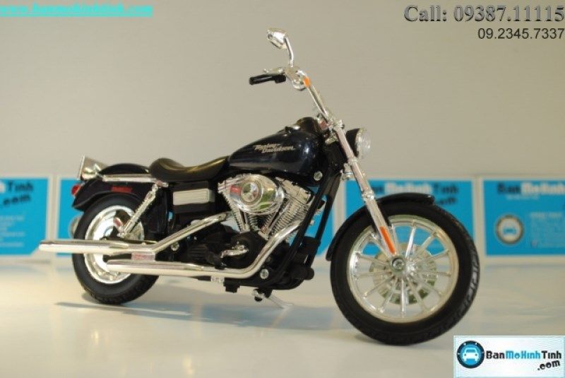 MÔ HÌNH HARLEY DAVIDSON 06-FXDBI STREET BOB MET BLUE 1:12 MAISTO