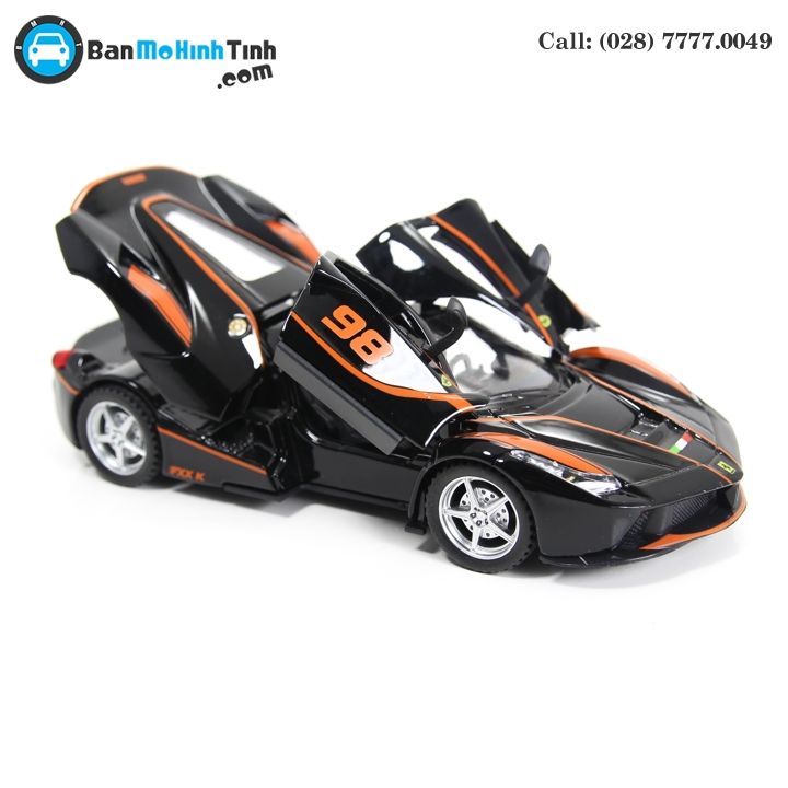 MÔ HÌNH FERRARI LAFERRARI FXX K NO.98 BLACK/ ORANGE 1:32 DOUBLEHOUSES