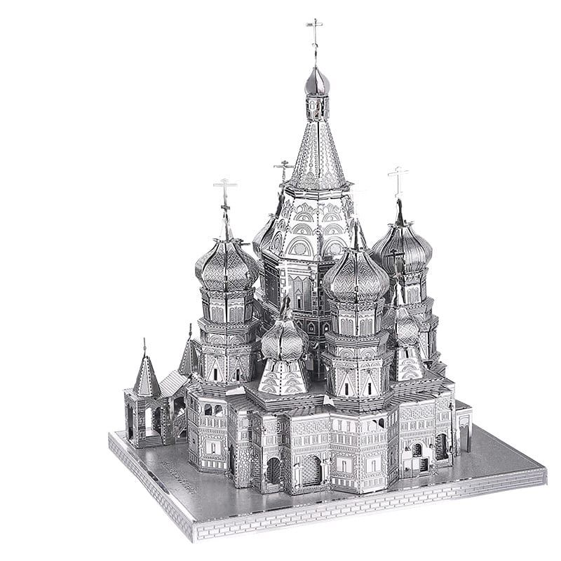 Mô hình kim loại lắp ráp 3D Saint Basil (Nhà Thờ Chính Tòa) (Silver) – Piececool MP438