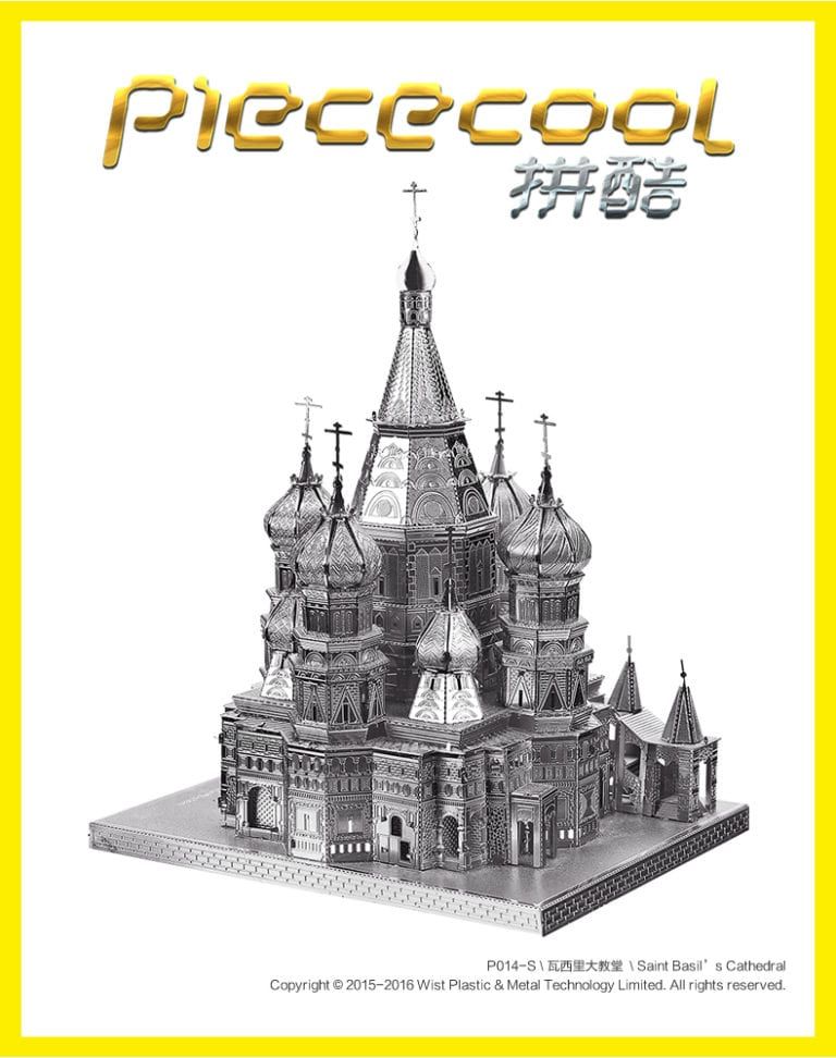 Mô hình kim loại lắp ráp 3D Saint Basil (Nhà Thờ Chính Tòa) (Silver) – Piececool MP438