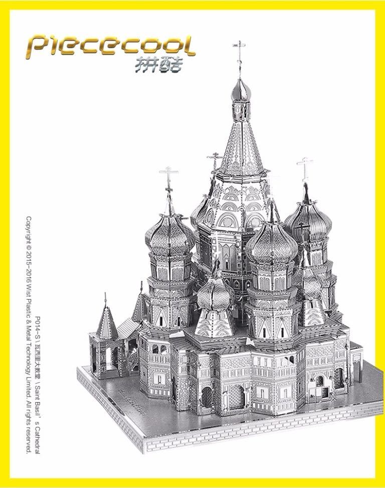 Mô hình kim loại lắp ráp 3D Saint Basil (Nhà Thờ Chính Tòa) (Silver) – Piececool MP438