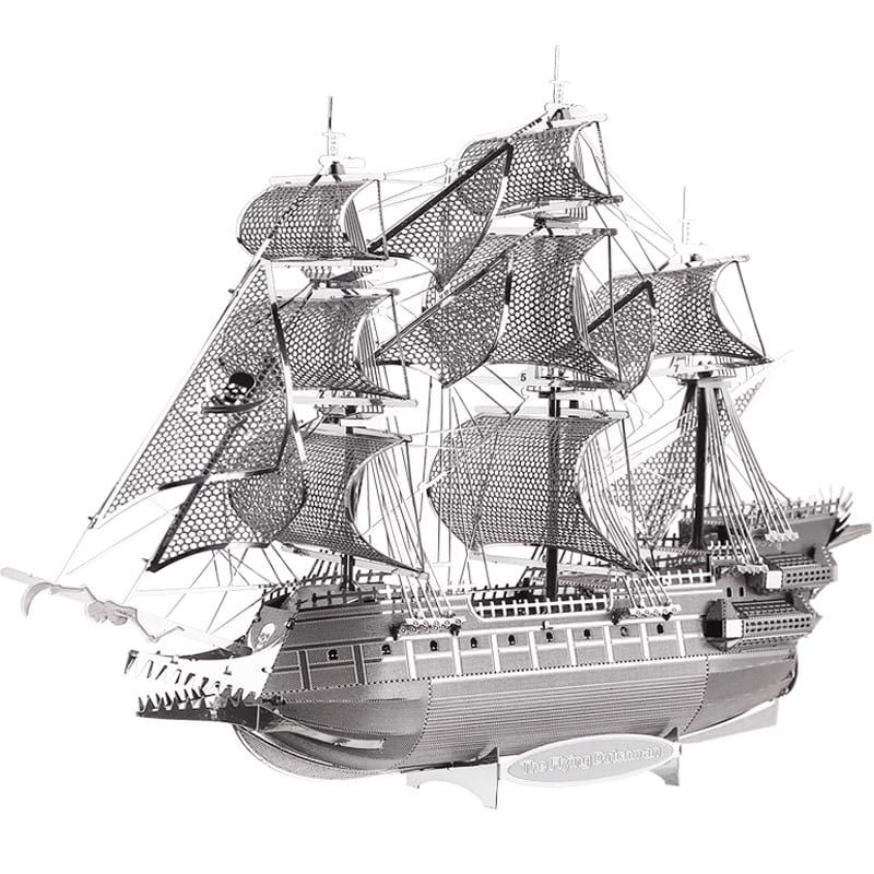 Mô hình kim loại lắp ráp 3D The Flying Dutchman (Tàu Người Hà Lan Bay) (Silver) - Piececool MP127