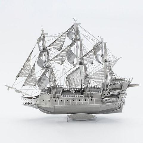 Mô hình kim loại lắp ráp 3D The Flying Dutchman (Tàu Người Hà Lan Bay) (Silver) - Piececool MP127