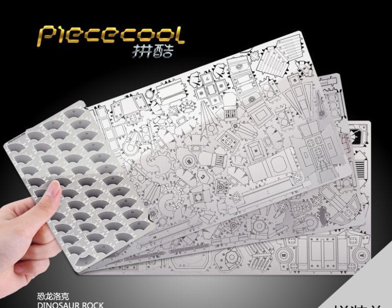 Mô Hình Kim Loại Lắp Ráp 3D Triceratops (Khủng Long 3 Sừng) (Silver) – Piececool MP150
