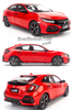 Mô hình xe thể thao Honda Civic Hatchback 2020 1:18 Dealer Red (3)