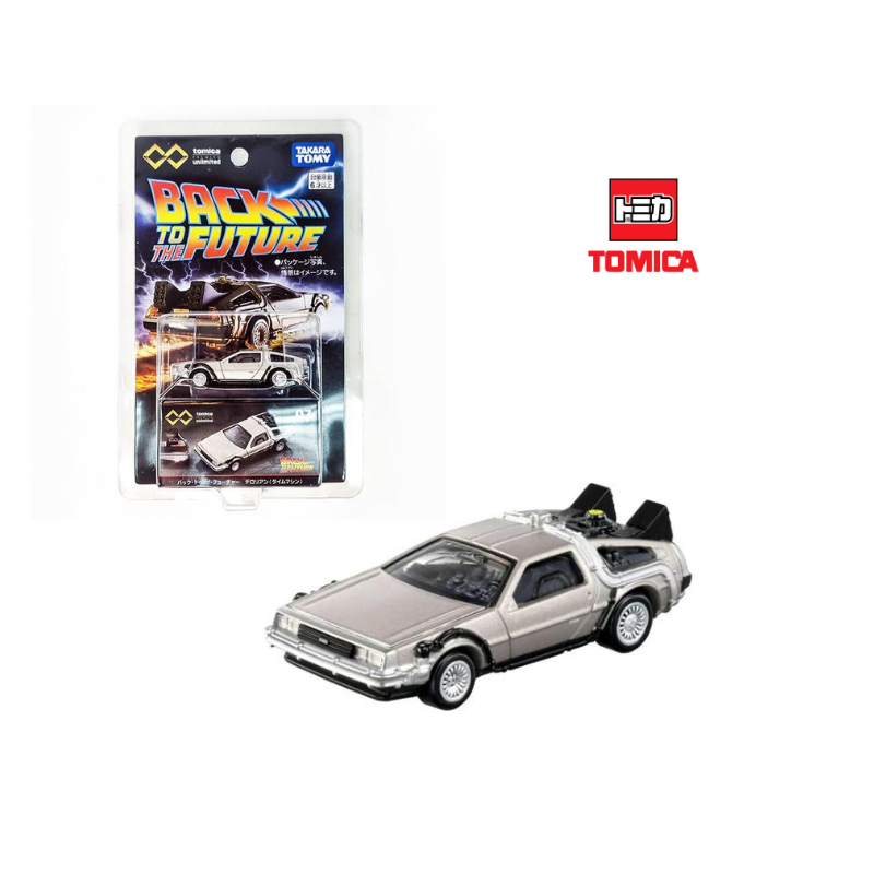 Mô hình xe Back to the Future DeLorean Time Machine - Tomica Premium Unlimited