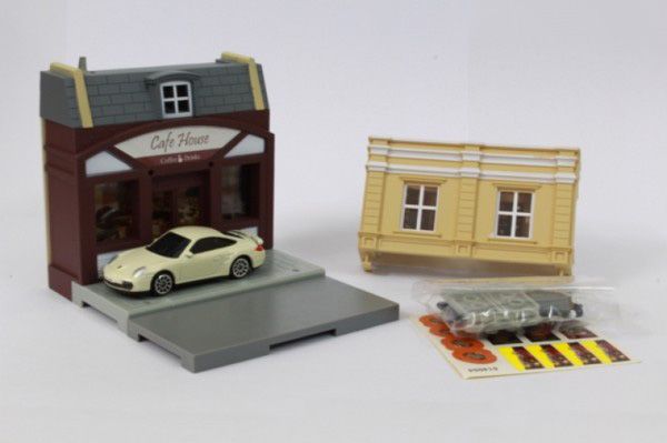  Mô hình Diorama Cafe House - Porsche 911 Turbo 1:64 UNI (614004) 