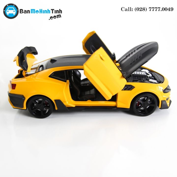 MÔ HÌNH CHELVOLET CAMARO ZL1 TRANSFORMERS BUMBLEBEE EDITION YELLOW 1:24 DOUBLEHOUSES