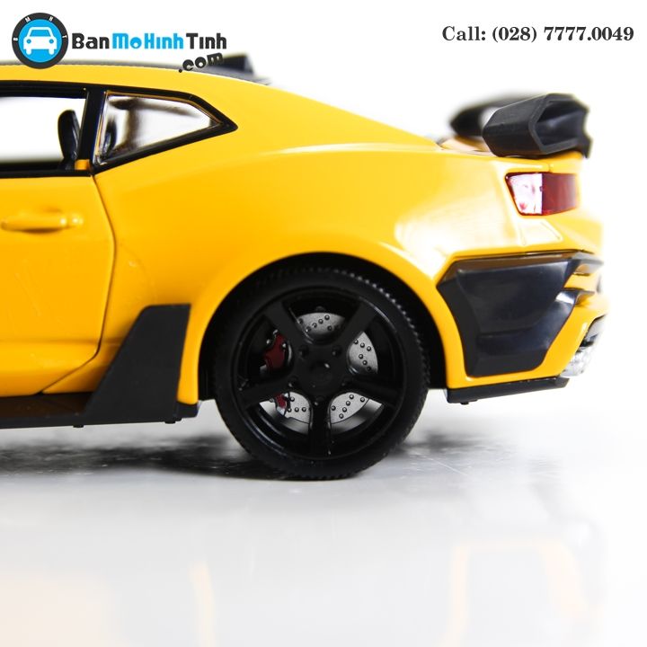 MÔ HÌNH CHELVOLET CAMARO ZL1 TRANSFORMERS BUMBLEBEE EDITION YELLOW 1:24 DOUBLEHOUSES