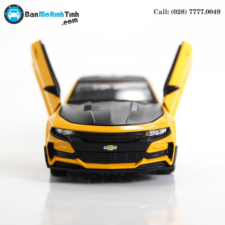 MÔ HÌNH CHELVOLET CAMARO ZL1 TRANSFORMERS BUMBLEBEE EDITION YELLOW 1:24 DOUBLEHOUSES