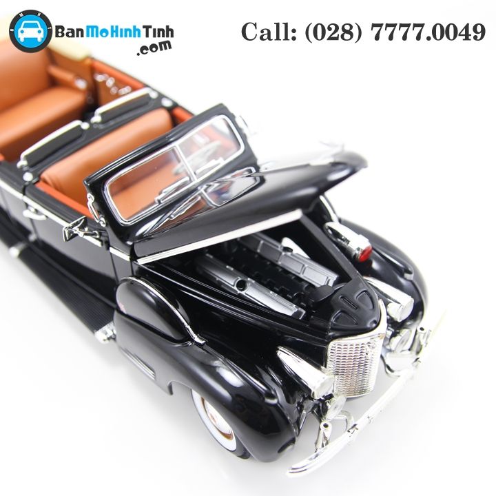 MÔ HÌNH 1938 CADILLAC V-16 PRESIDENTIAL LIMOUSE BLACK 1:24 YATMING- 24028