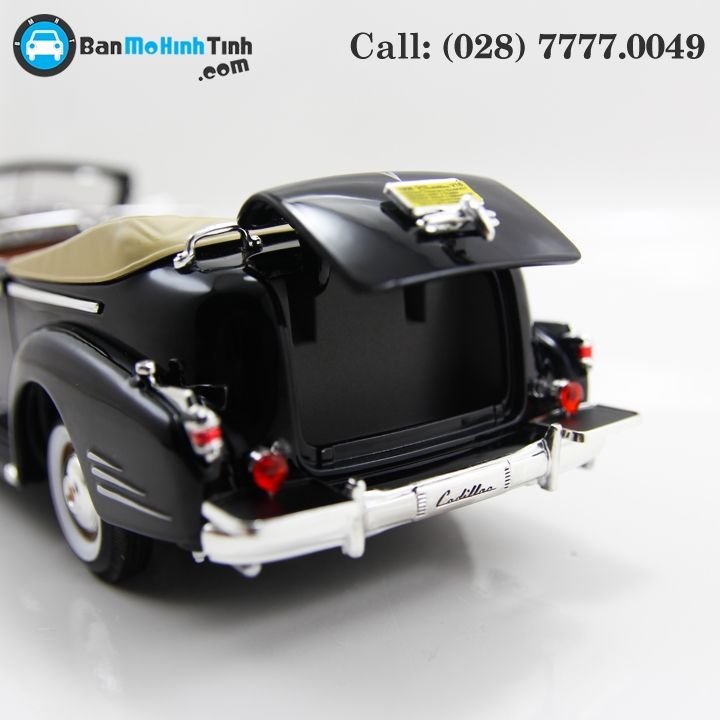 MÔ HÌNH 1938 CADILLAC V-16 PRESIDENTIAL LIMOUSE BLACK 1:24 YATMING- 24028