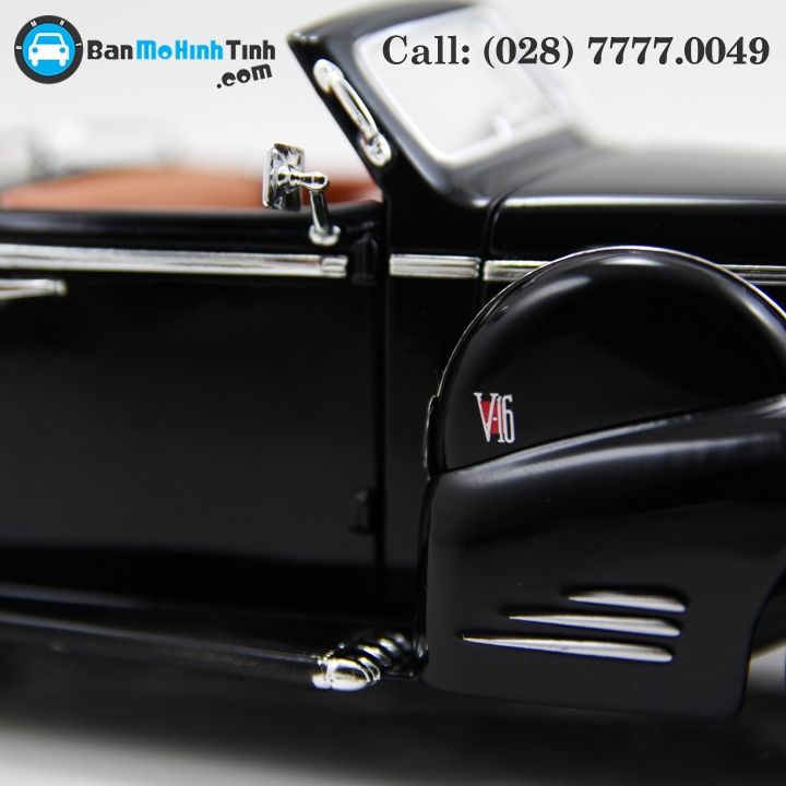 MÔ HÌNH 1938 CADILLAC V-16 PRESIDENTIAL LIMOUSE BLACK 1:24 YATMING- 24028
