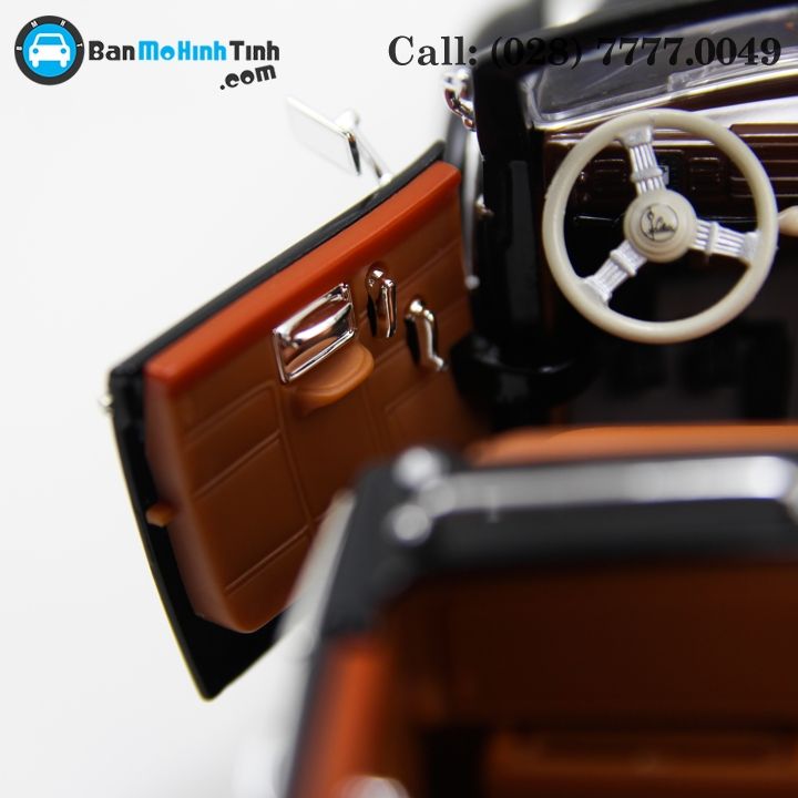 MÔ HÌNH 1938 CADILLAC V-16 PRESIDENTIAL LIMOUSE BLACK 1:24 YATMING- 24028