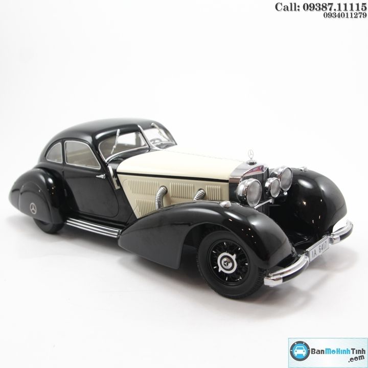 MÔ HÌNH MERCEDES 540K TYPE W24 BLACK/ WHITE 1:18