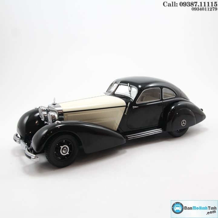 MÔ HÌNH MERCEDES 540K TYPE W24 BLACK/ WHITE 1:18