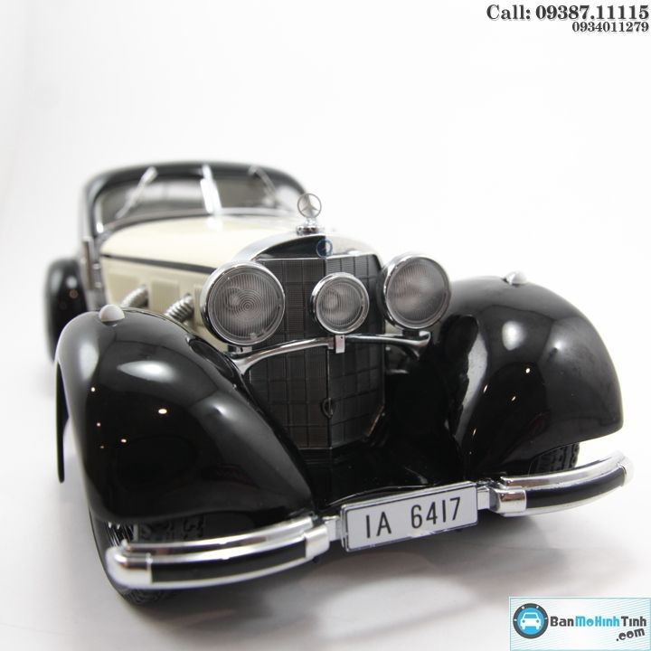 MÔ HÌNH MERCEDES 540K TYPE W24 BLACK/ WHITE 1:18