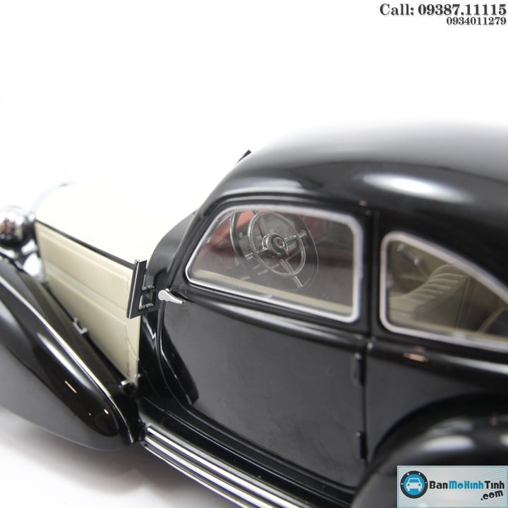 MÔ HÌNH MERCEDES 540K TYPE W24 BLACK/ WHITE 1:18