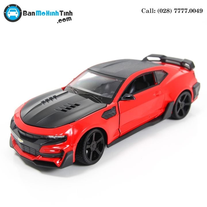 MÔ HÌNH CHELVOLET CAMARO ZL1 TRANSFORMERS BUMBLEBEE EDITION RED 1:24 DOUBLEHOUSES