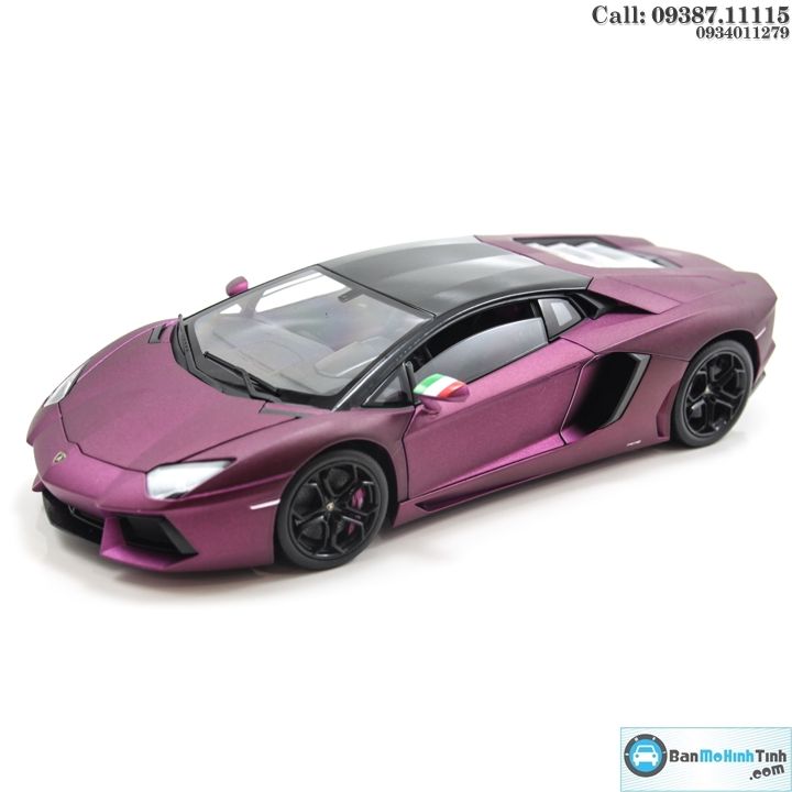 MÔ HÌNH LAMBORGHINI AVENTADOR LP700 PURPLE 1:18 WELLY-FX