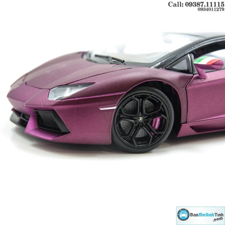 MÔ HÌNH LAMBORGHINI AVENTADOR LP700 PURPLE 1:18 WELLY-FX