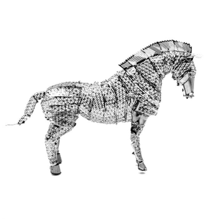 Mô Hình Kim Loại Lắp Ráp 3D Horse (Con Ngựa) (Silver) – Metal Mosaic MP653